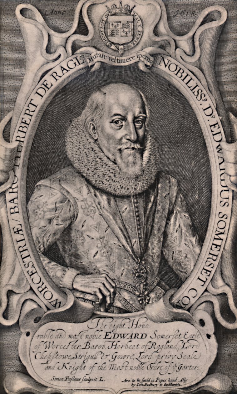 Edward Somerset, 4. Earl of Worcester, englischer Höfling, um 1618 1894 von Simon de Passe