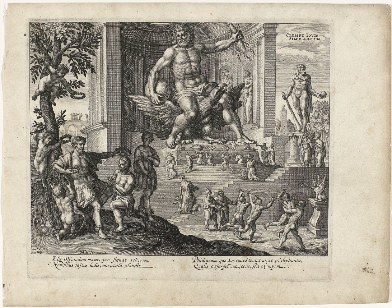 Das Bild des Jupiter in Olympia (Die sieben Weltwunder, Serientitel) von Simon van de Passe