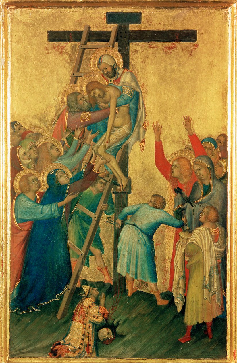 Orsini-Polyptychon: Abnahme vom Kreuz von Simone Martini