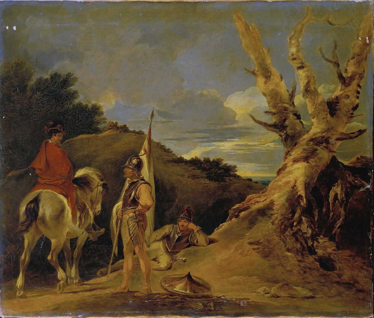 Landschaft mit Soldaten von Sir Peter Francis Bourgeois