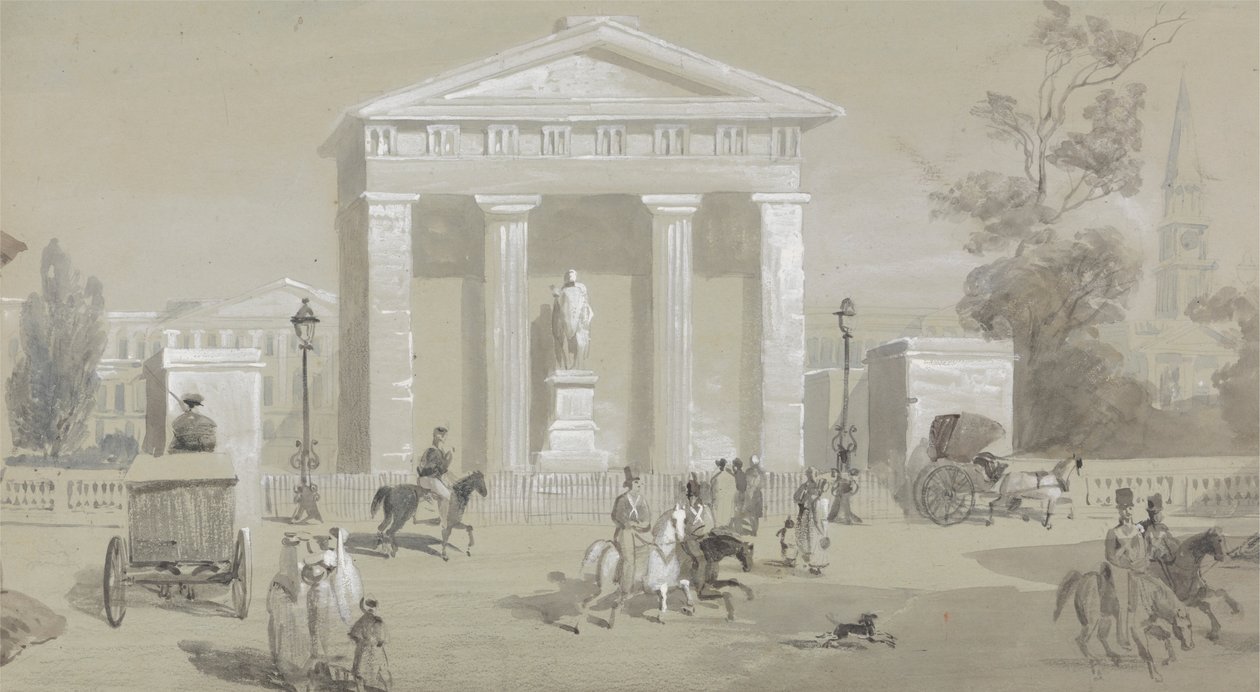 Statue des Marquis von Hastings auf dem Tank Square - Kalkutta von Sir Charles D