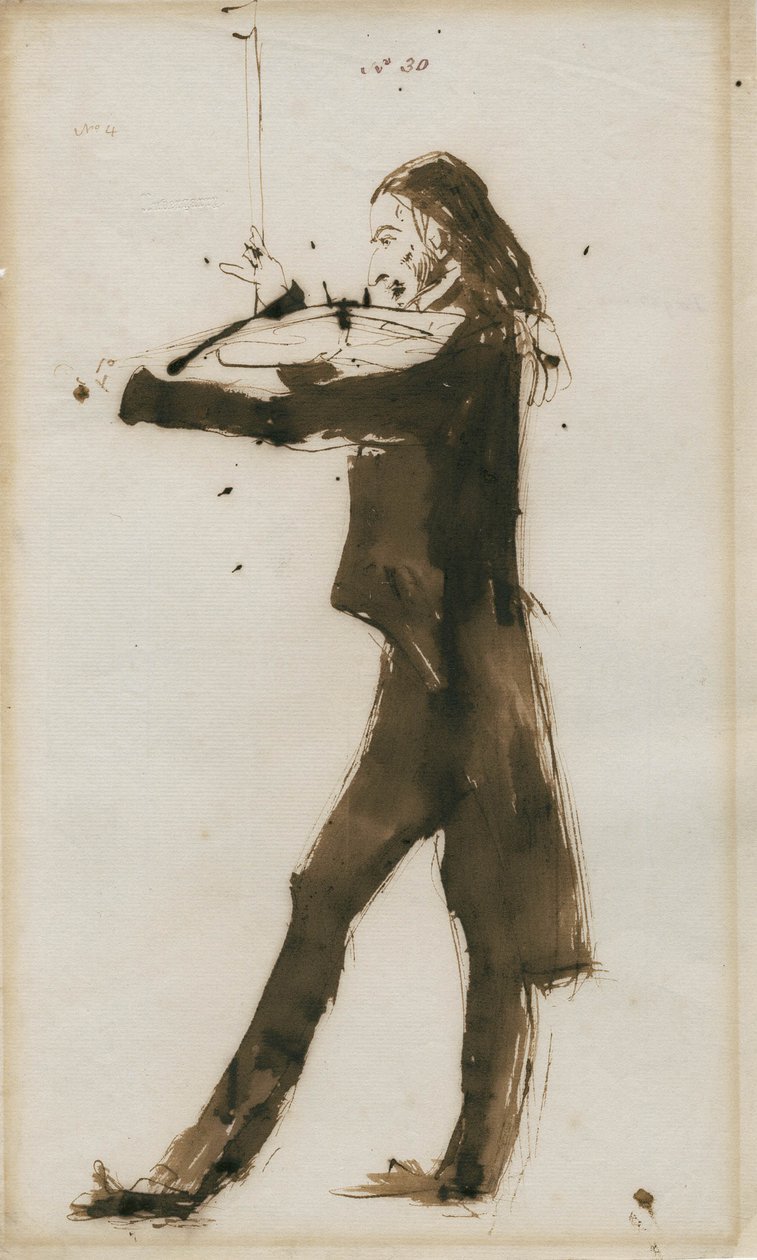 Porträt von Niccolò Paganini, 1831 von Edwin Landseer