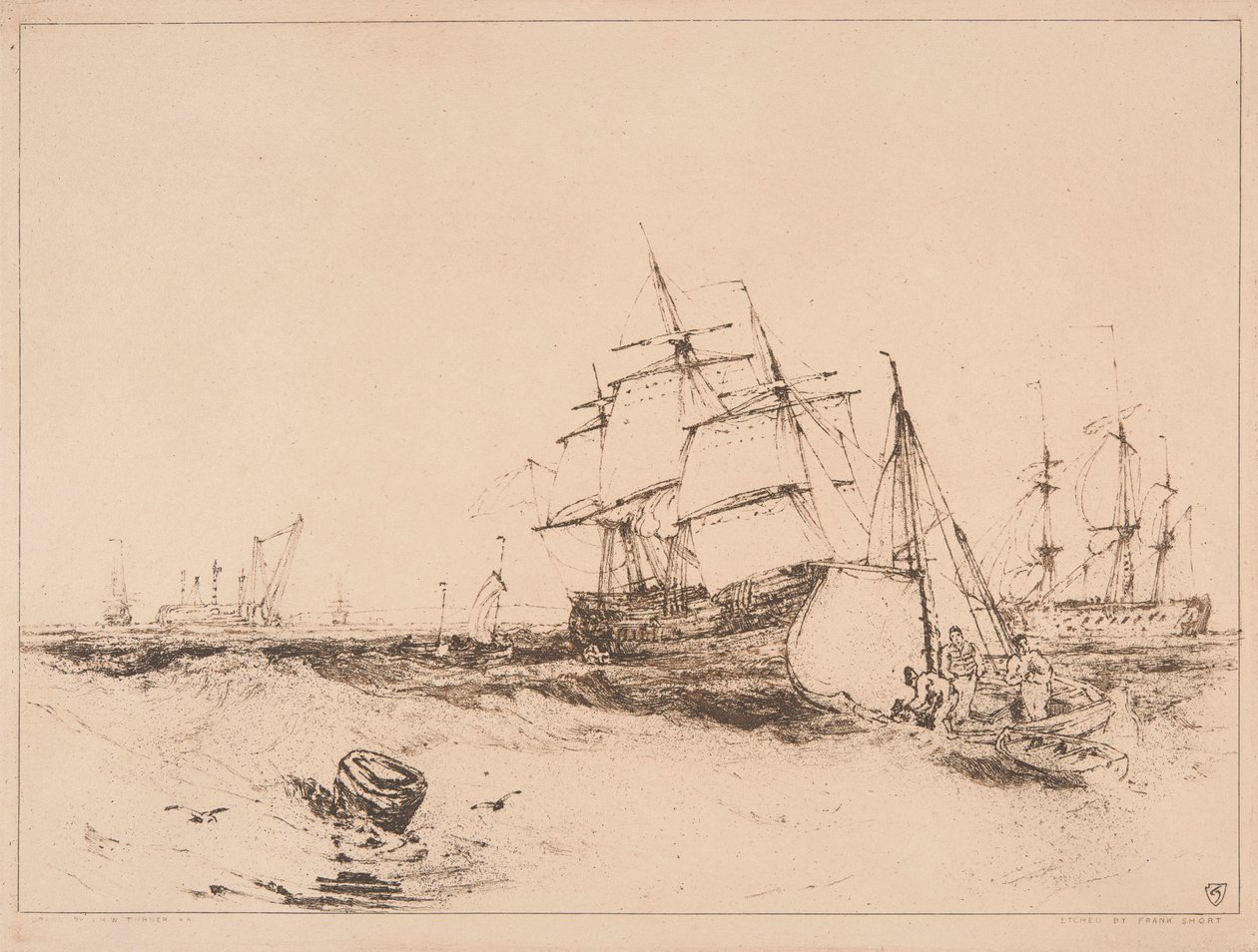 Schiffe am Eingang des Medway, Nr. 2 von Sir Frank Short