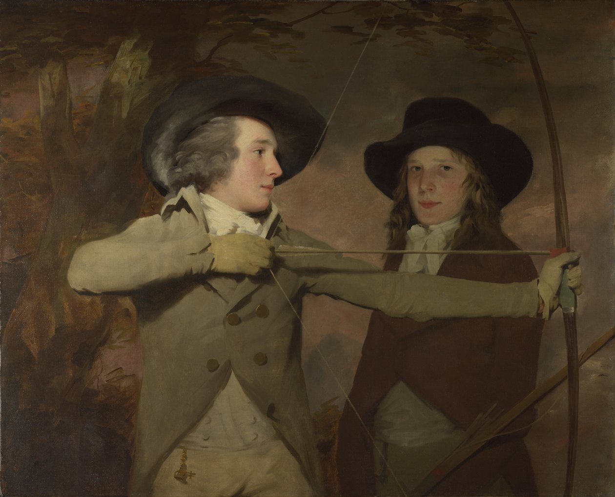 Robert Ferguson von Raith und Generalleutnant Sir Ronald Ferguson Die Bogenschützen, ca. 1789 von Sir Henry Raeburn