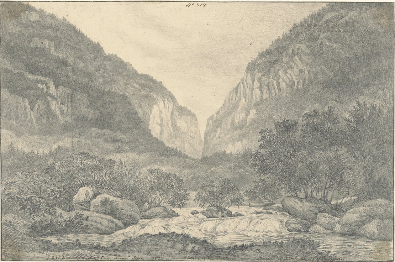 Tal der Saltina bei Brieg am Eingang des Simplon von Sir John Frederick William Herschel