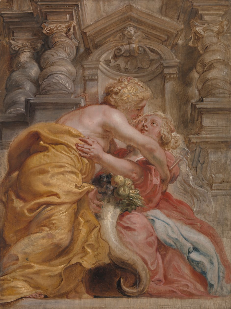 Frieden umarmt Fülle von Sir Peter Paul Rubens