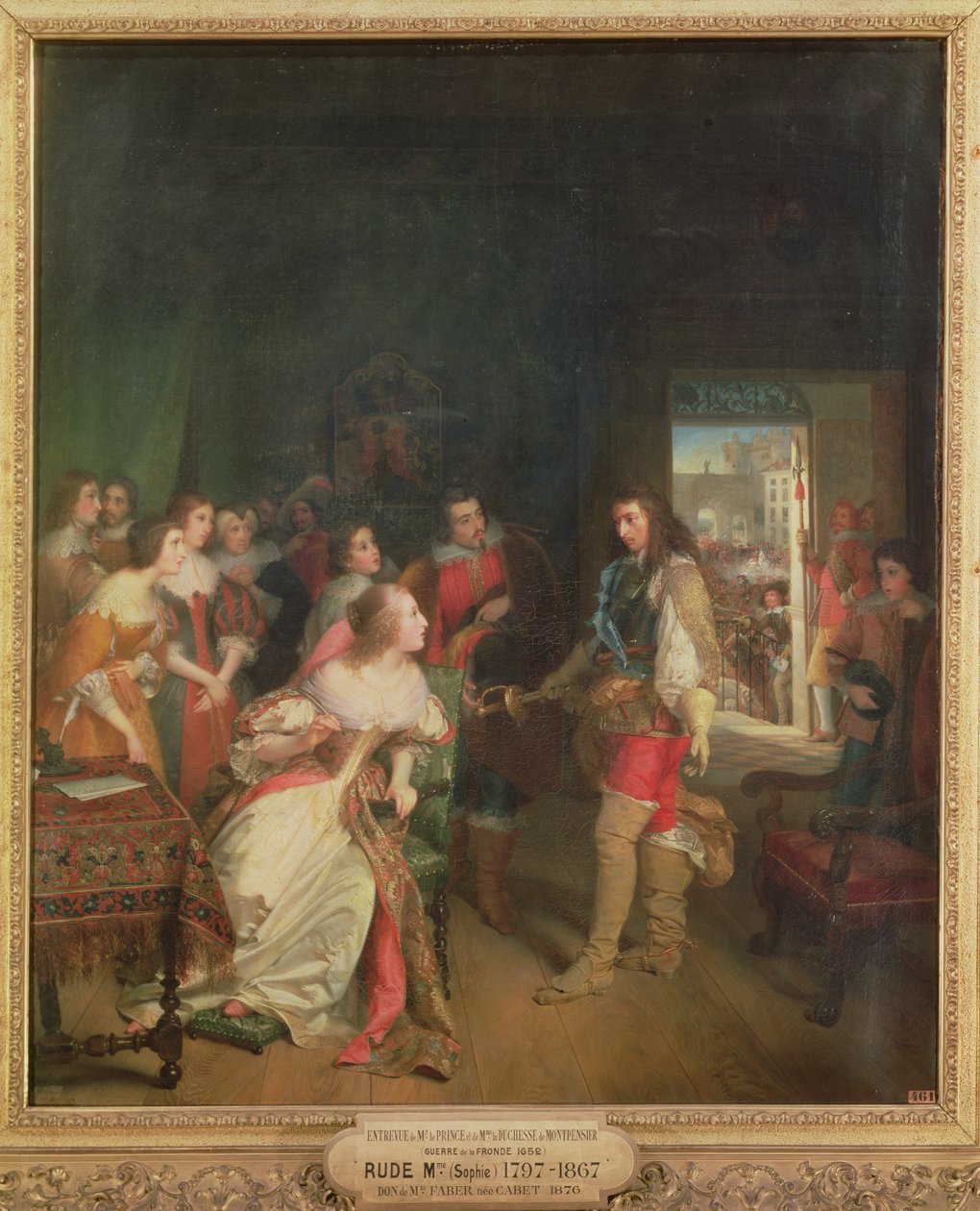 Treffen zwischen Louis II. (1621-86) de Bourbon und Anne-Marie-Louise d