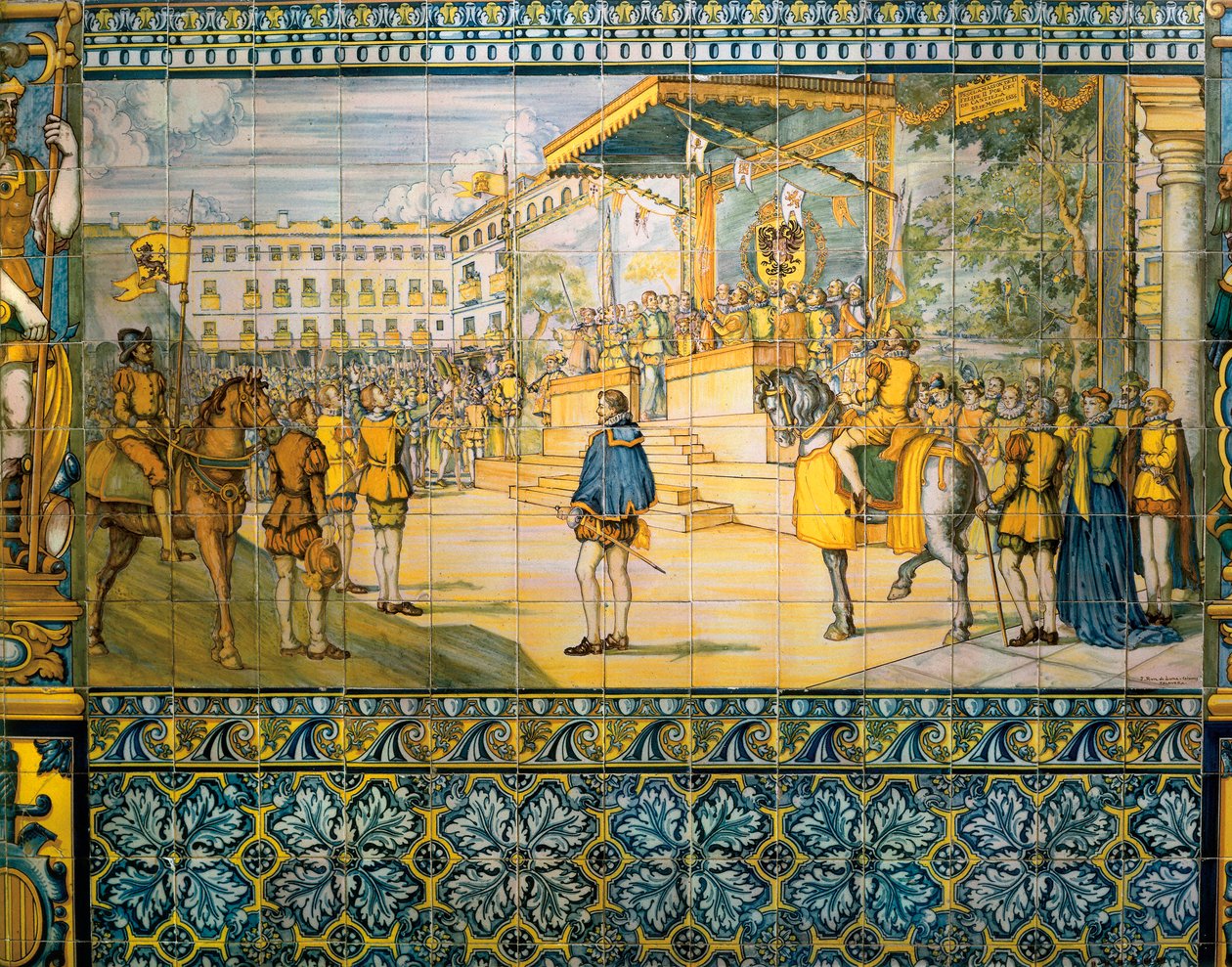 Feierlichkeiten in Valladolid zu Ehren von Philipp II. von Spanien im Mai 1559 von Spanish School