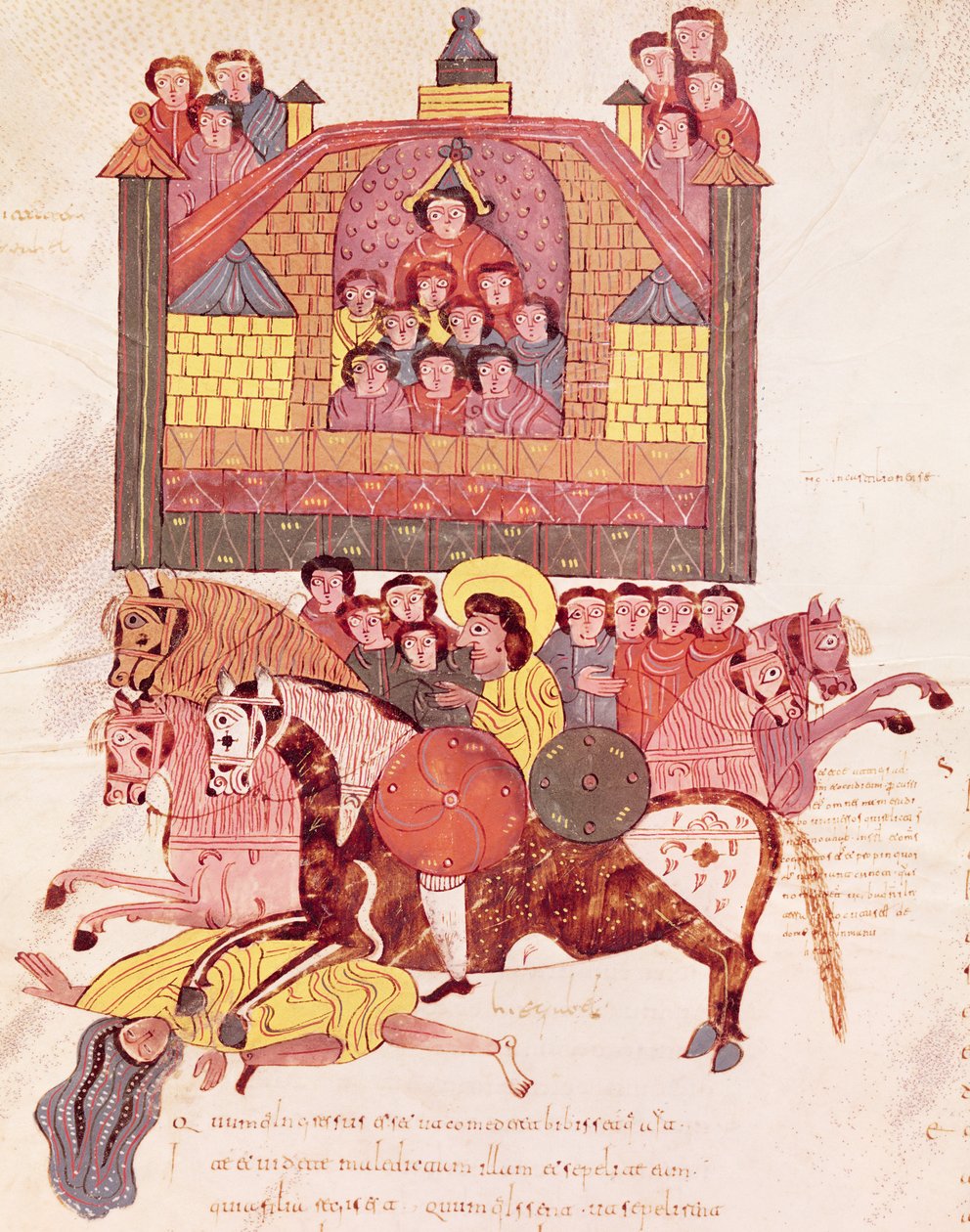 Fol.150v Tod von Isebel, aus der Bibel Mozarabe von Spanish School