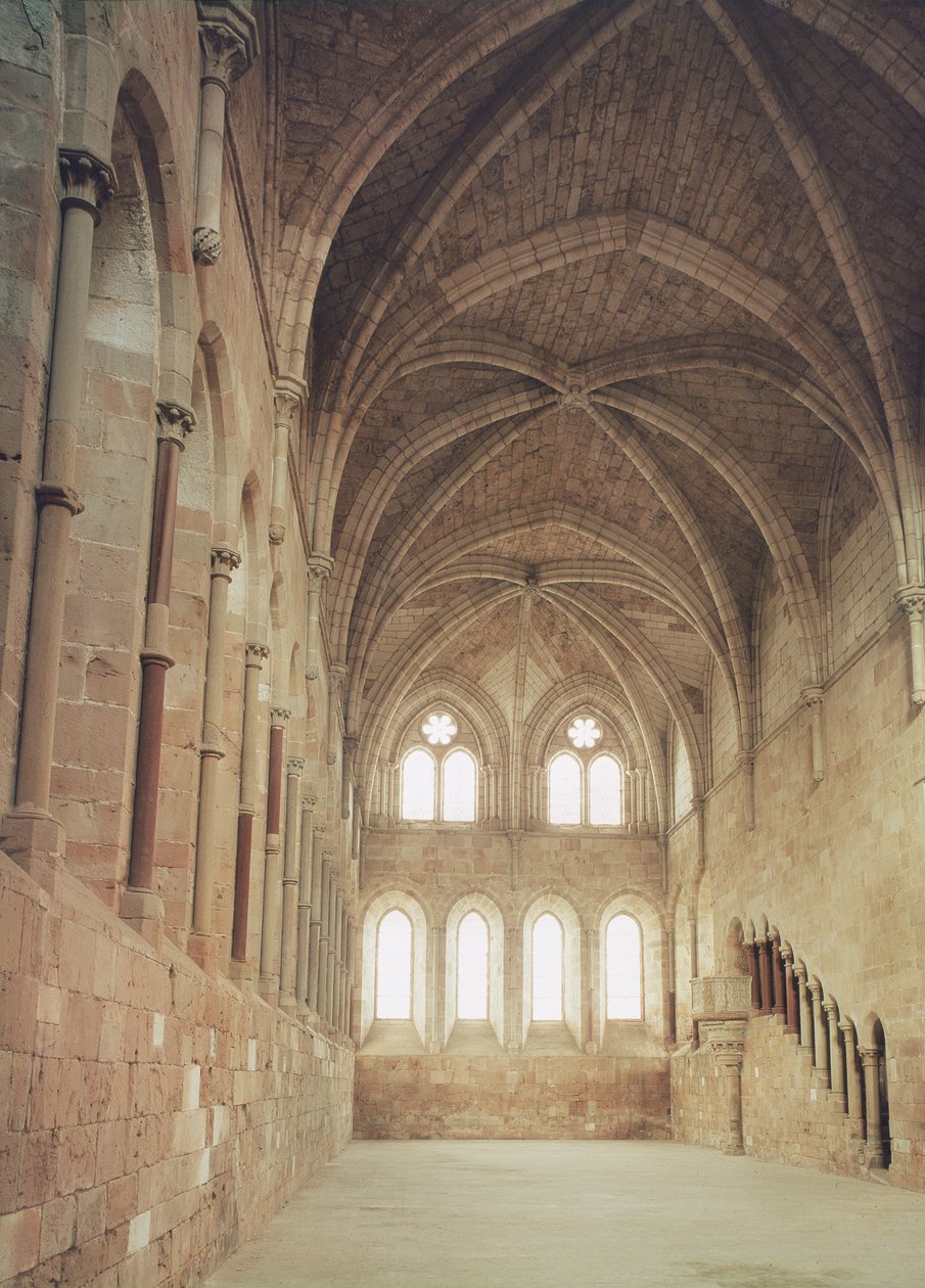 Innenansicht des Refektoriums des Klosters, 1215 von Spanish School