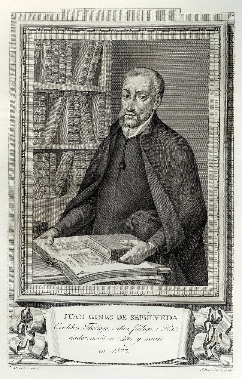 Porträt des spanischen Humanisten und Geistlichen Juan Gines de Sepulveda (1490-1573) von Spanish School