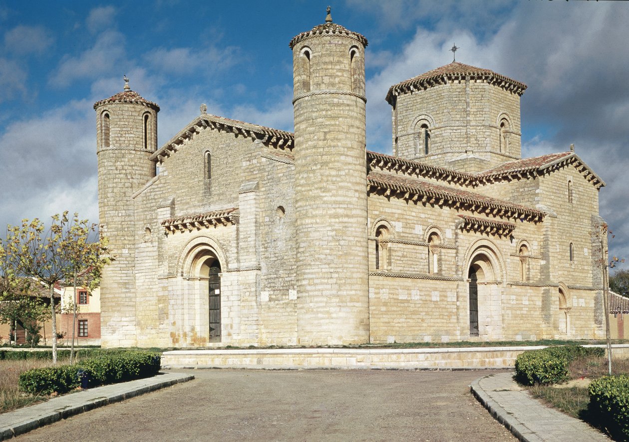Ansicht der Kirche San Martin, erbaut 1035-66 von Spanish School