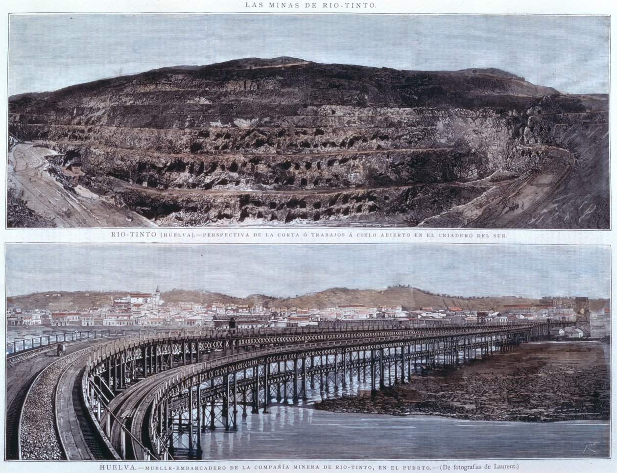 Kai und Perspektive der Compania Mines von Rio-Tinto, Huelva, Spanien von Spanish School