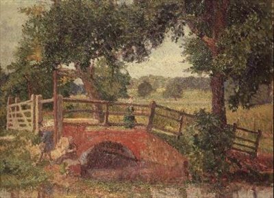 Die Brücke im Panshanger Park von Spencer Frederick Gore