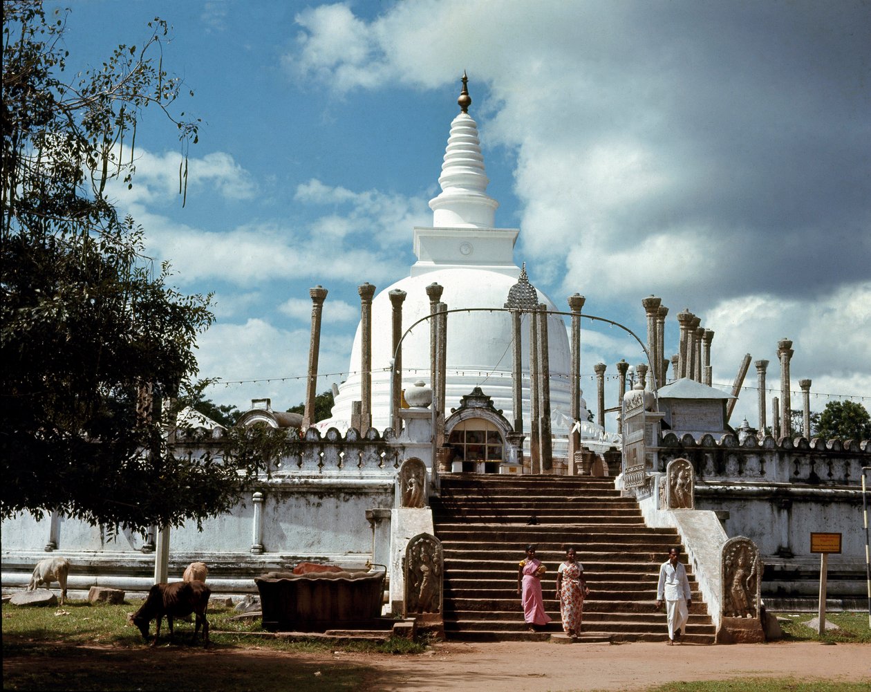 Ansicht der Thuparamaya Dagoba von Sri Lankan School