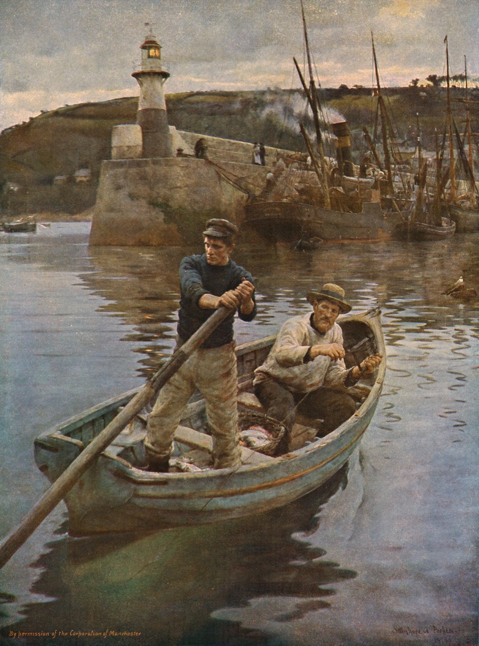 Der Leuchtturm Newlyn, Cornwall von Elizabeth Adela Stanhope Forbes
