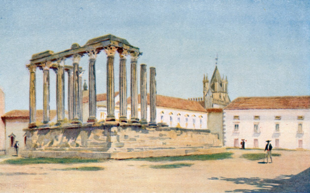 Tempel der Diana, Evora von Stanley Inchbold
