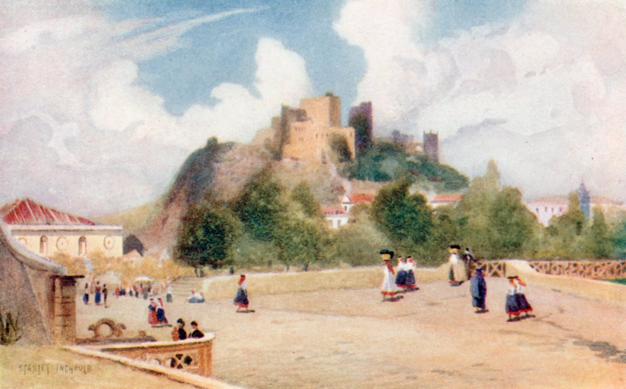 Der Schlossberg, Leiria von Stanley Inchbold
