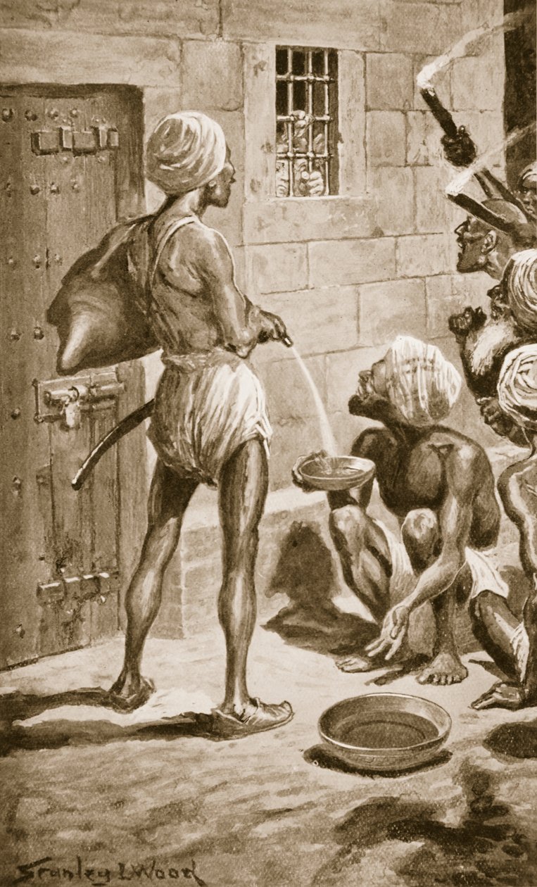 Das Schwarze Loch, Altes Fort William, 18. Juni 1756, Illustration aus 