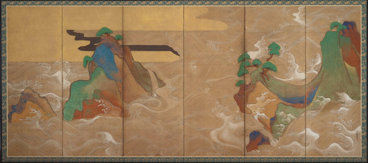 Wellen bei Matsushima von Sôtatsu