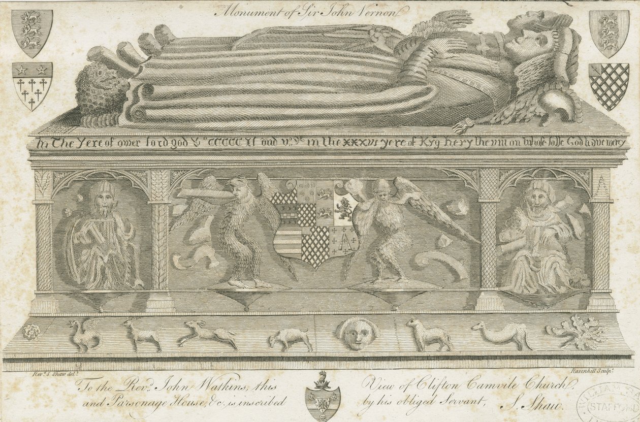 Clifton Campville Kirche - Vernon Denkmal von Stebbing Shaw