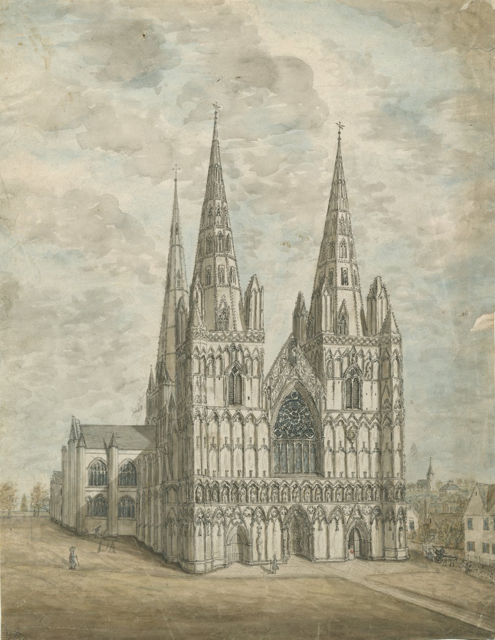 Lichfield Kathedrale - Westfront von Stebbing Shaw