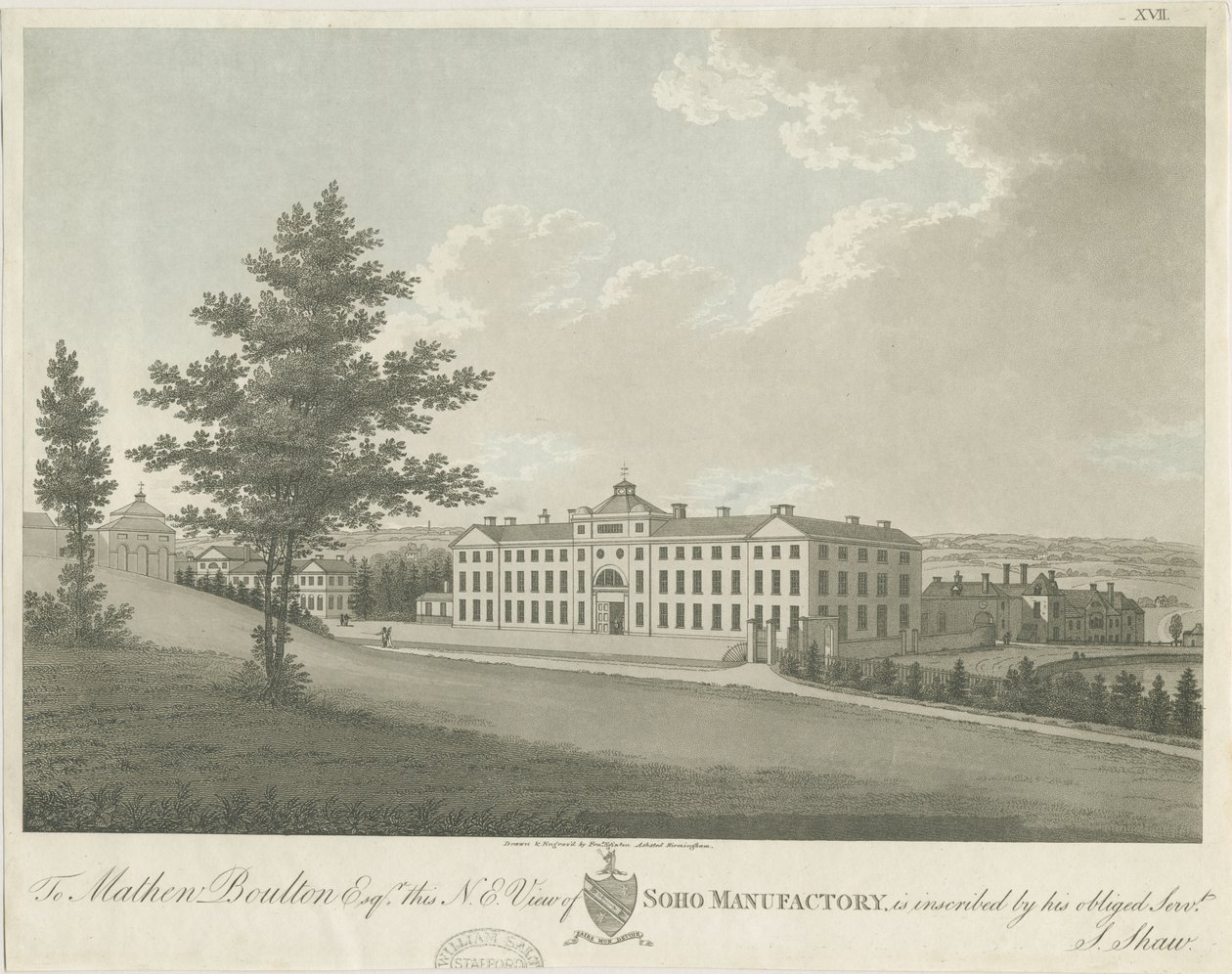 Soho Manufaktur (Aquatinta-Stich) von Stebbing Shaw