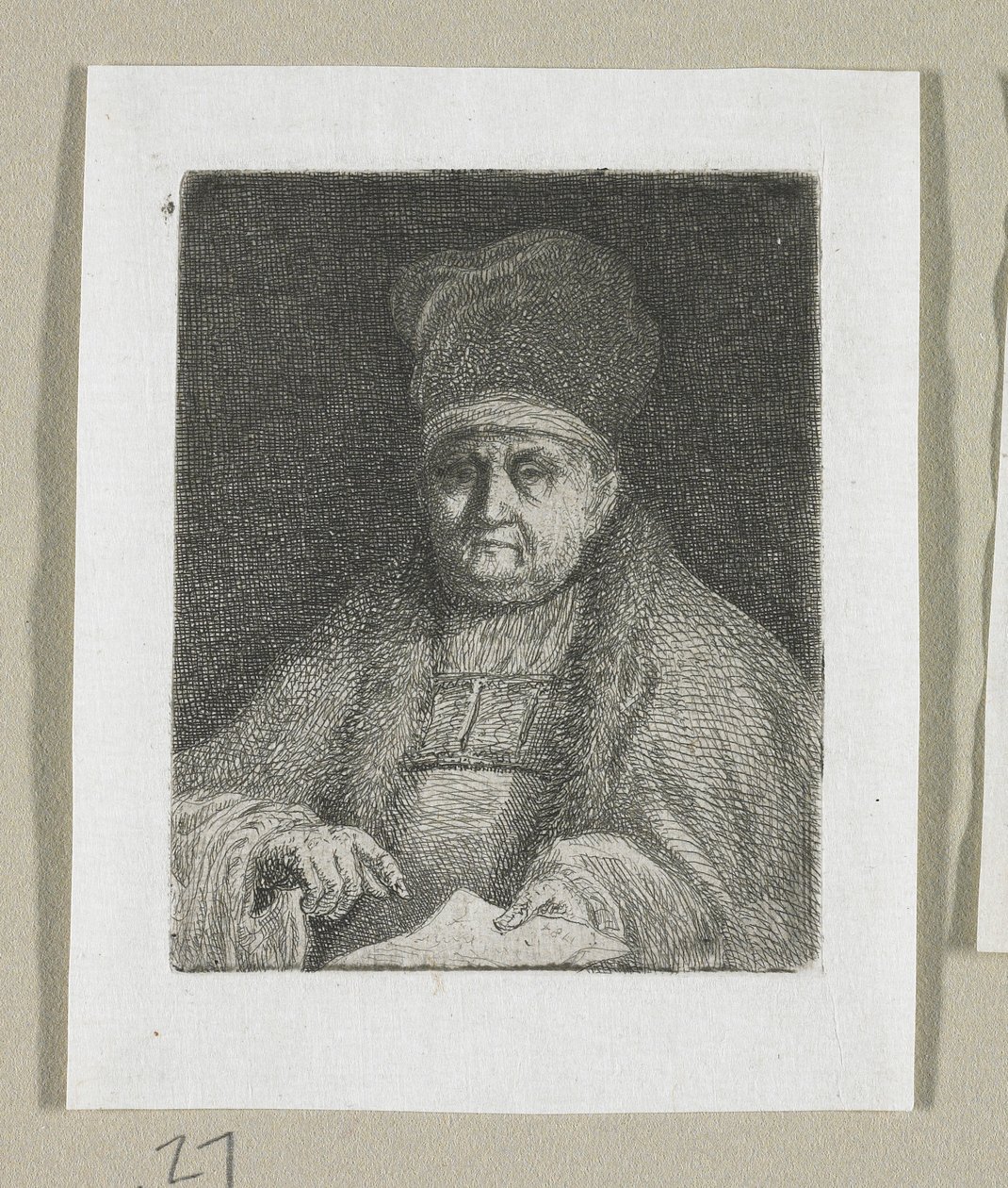 Halbporträt eines kirchlichen Würdenträgers von Stefan Juliusz Norblin de la Gourdaine