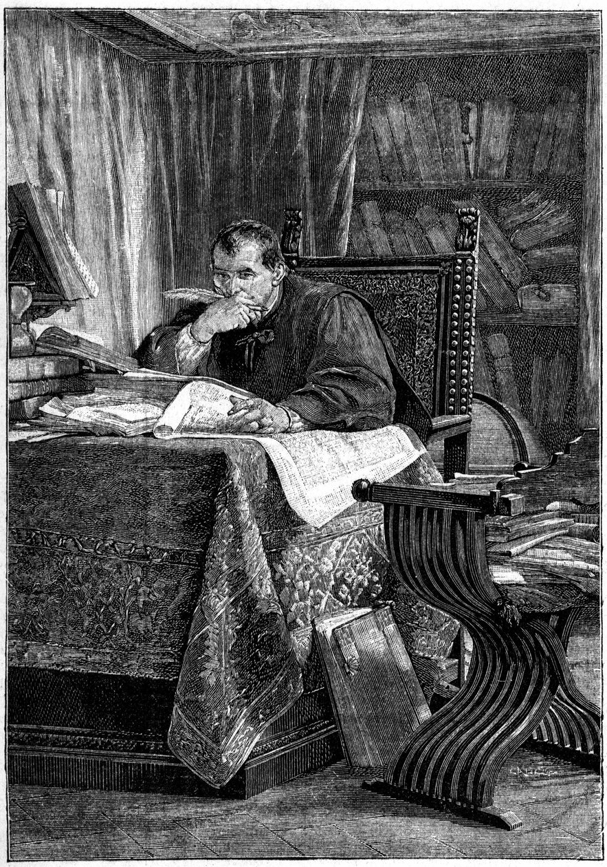 Porträt von Niccolò di Bernardo dei Machiavelli (Nicolas Machiavelli) von Stefano Ussi