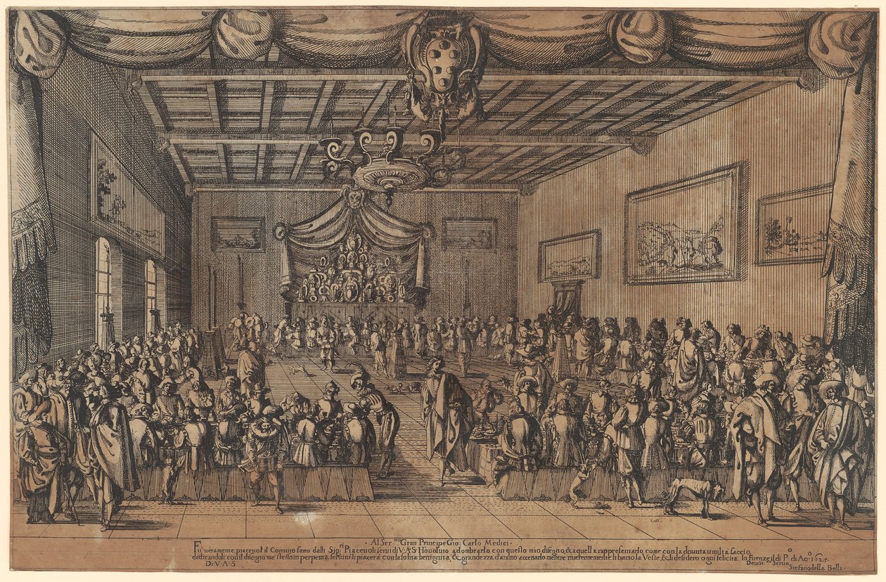 Bankett der Piacevoli von Stefano della Bella