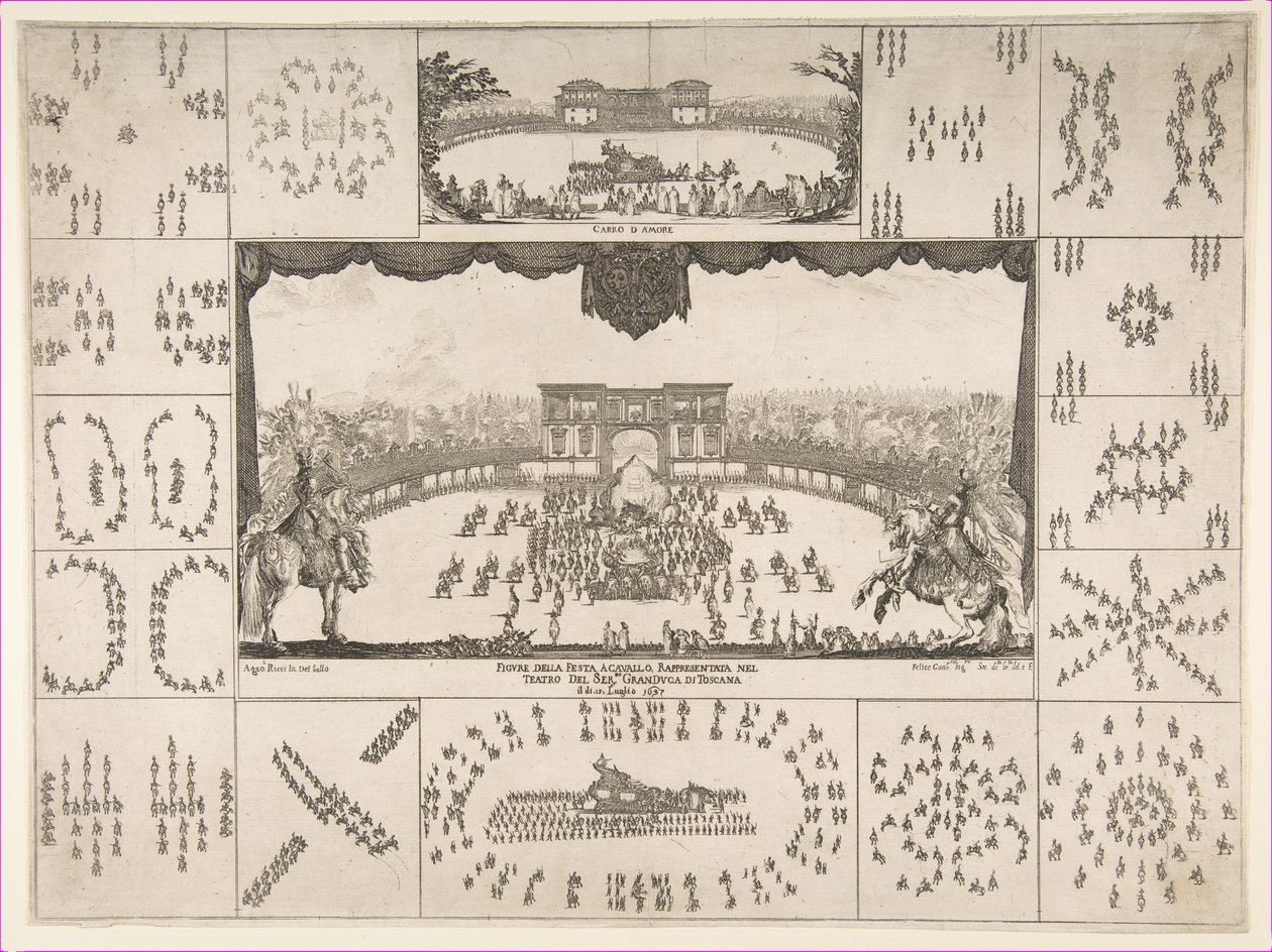 Karussell in Florenz zur Hochzeit des Großherzogs Ferdinand II. (1637) von Stefano della Bella