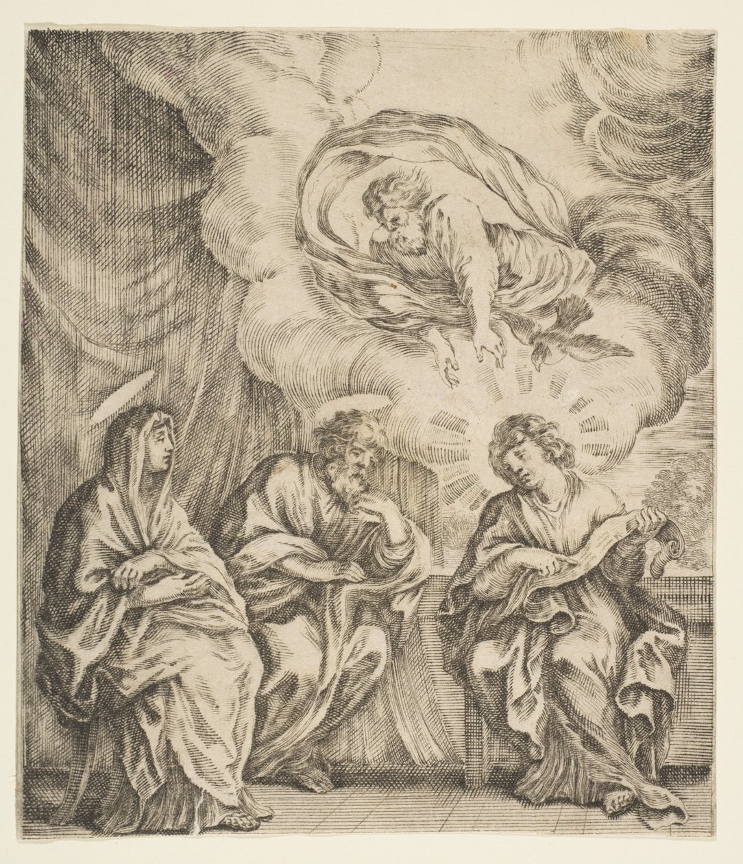 Jesuskind erklärt die Schriften seiner Mutter und St. Joseph von Stefano della Bella