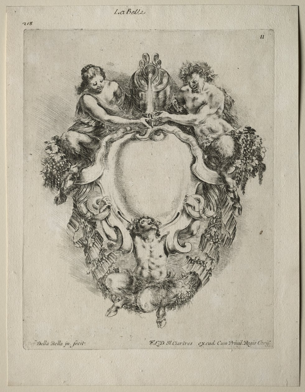 Sammlung verschiedener Kaprizen und neuer Designs von Kartuschen und Ornamenten: Nr. 11 von Stefano della Bella
