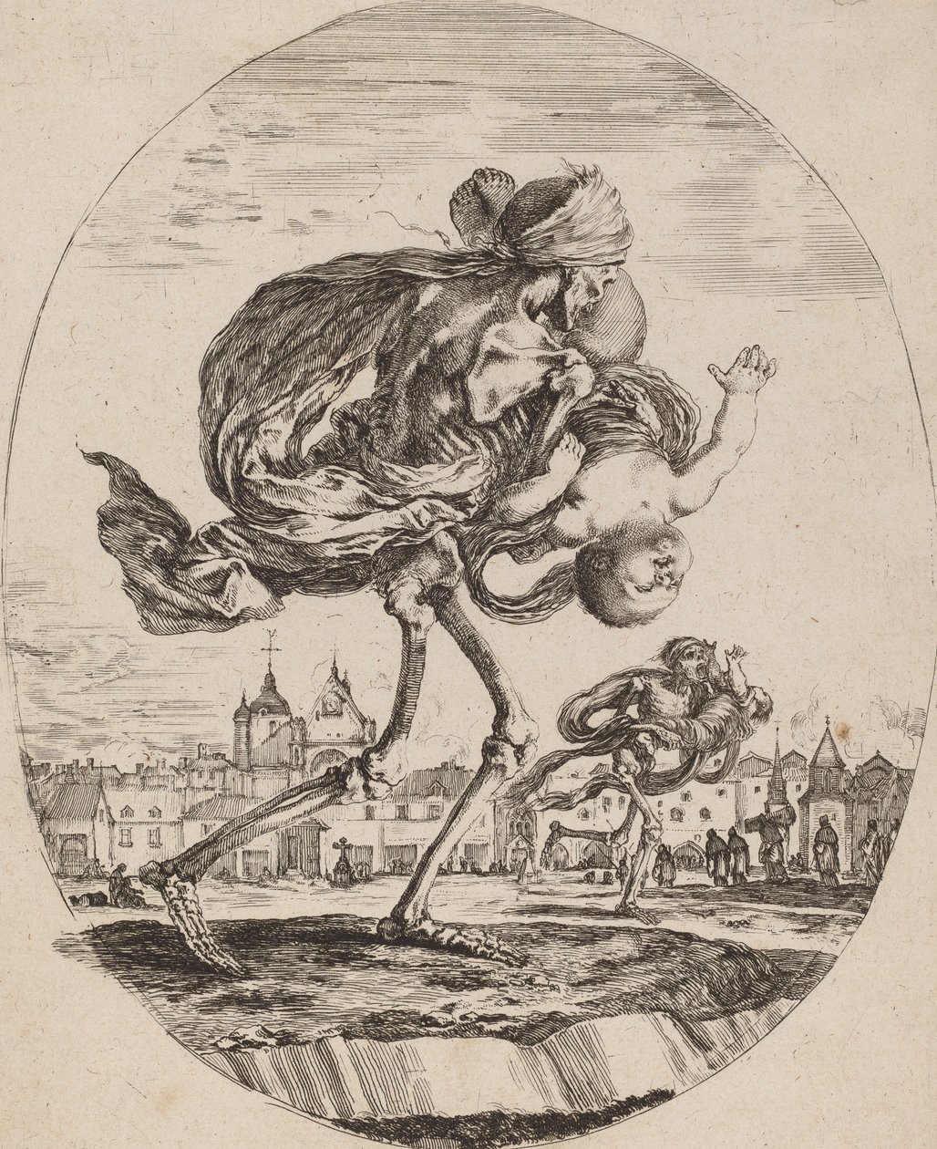 Der Tod trägt ein Kind nach rechts, wahrscheinlich 1648 von Stefano della Bella