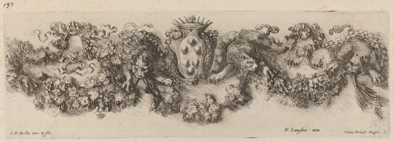 Festoon mit Medici-Wappen von Stefano della Bella
