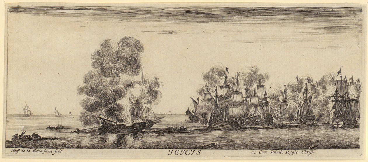 Ignis (Feuer), Blatt 4 der Folge "Die vier Elemente" von Stefano della Bella
