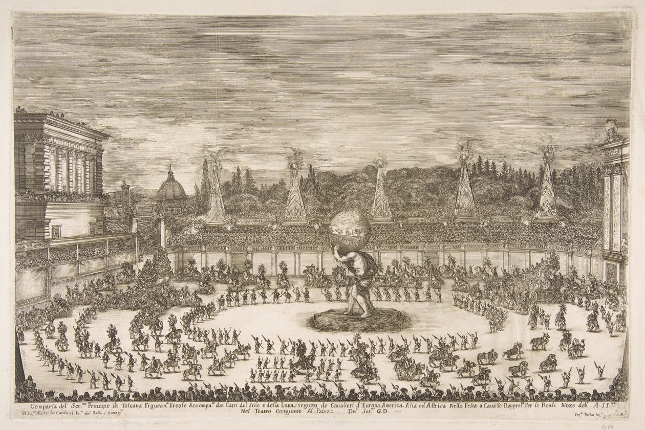 Il Mondo Festeggiante: Einzug von Cosimo III de Medici, 1661 von Stefano della Bella
