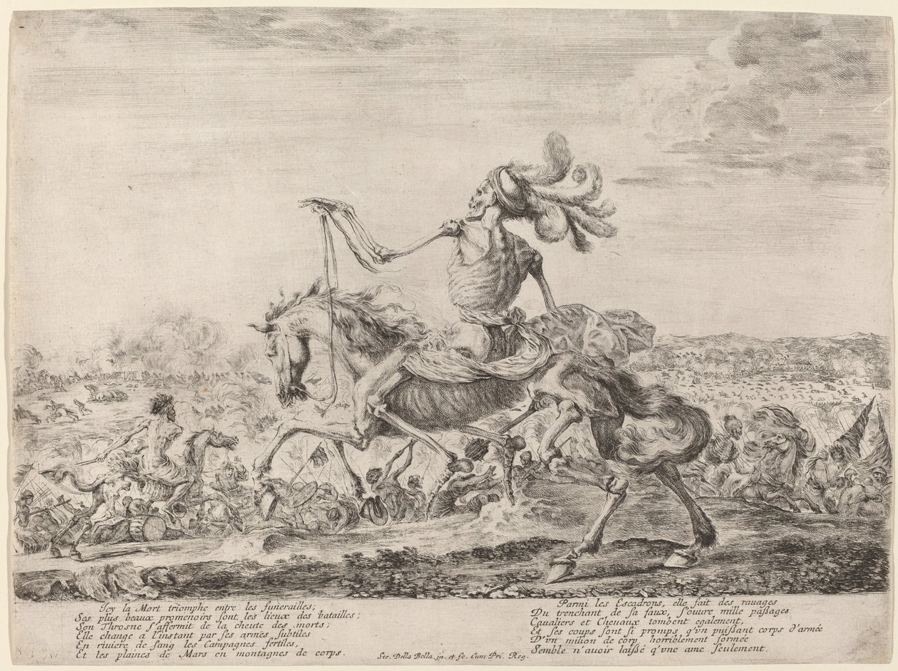 Der Tod auf einem Schlachtfeld von Stefano della Bella