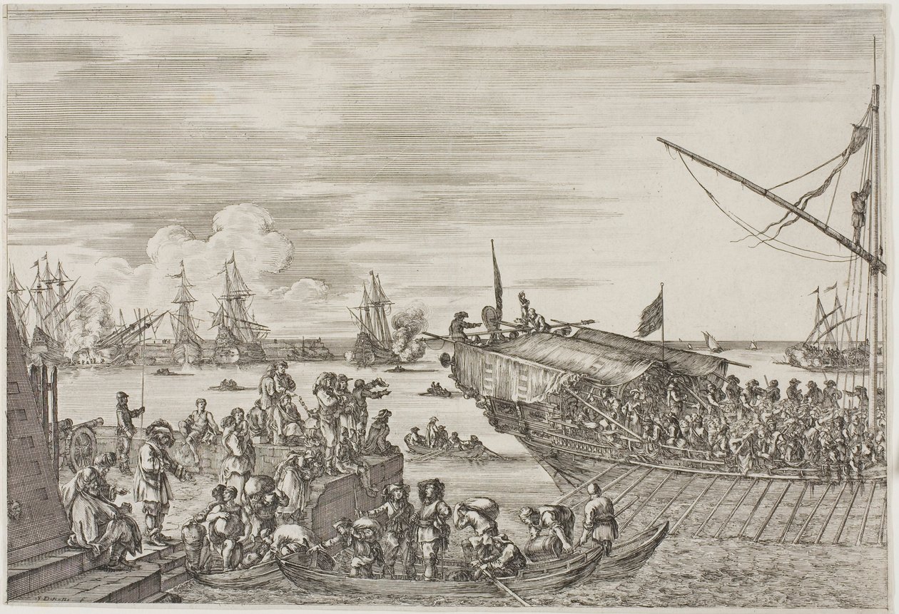 Die Abfahrt einer Galeere von Stefano della Bella