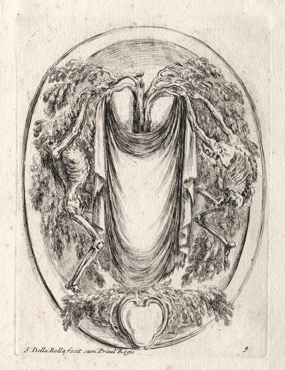 Neues Modell für eine Kartusche, 1647 von Stefano della Bella