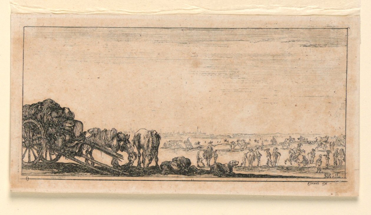 Tafel 8, aus "Desseins de Queleques Conduites de Troupes, Canons, et Ataques de Villes" von Stefano della Bella