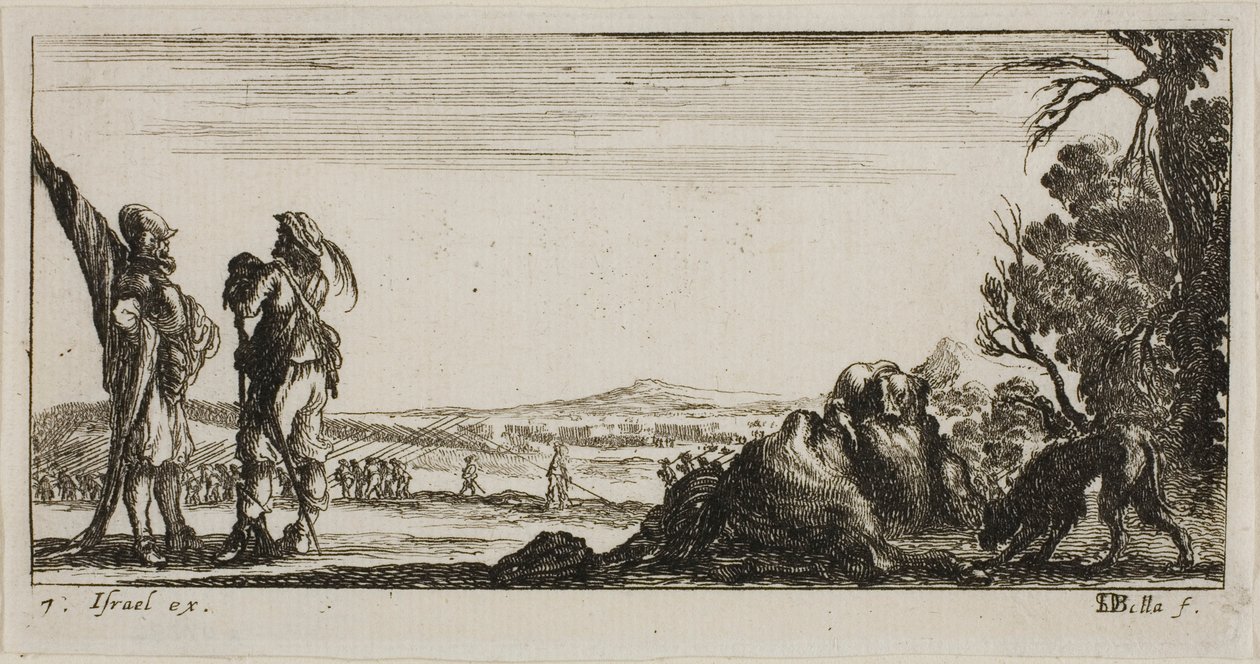 Tafel Sieben aus Zeichnungen von mehreren Bewegungen von Soldaten von Stefano della Bella