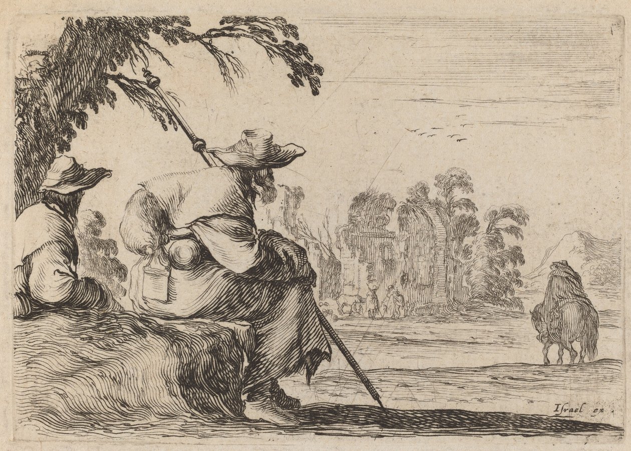 Sitzende Pilger, 1642 von Stefano della Bella