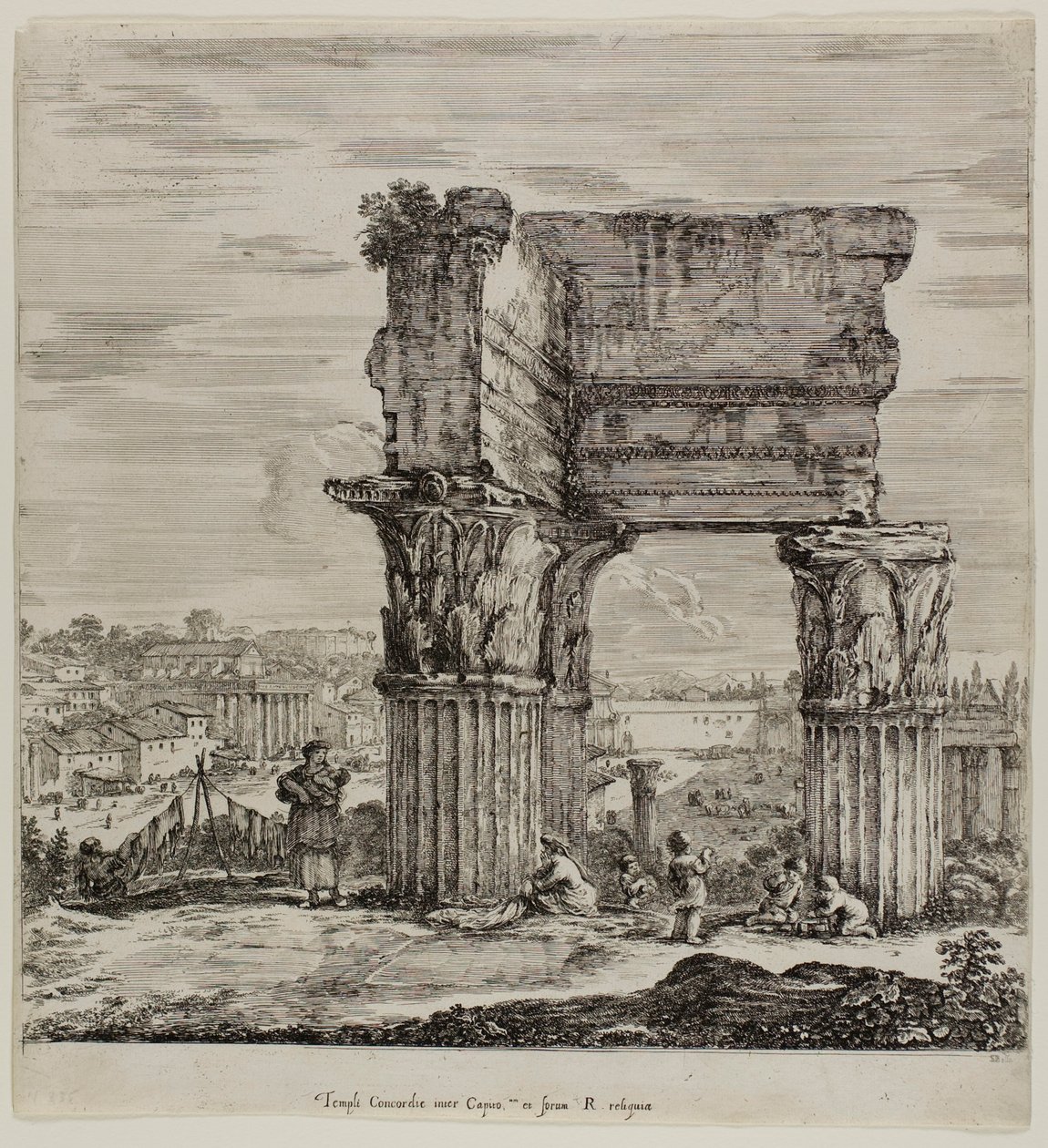 Tempel der Concordia und das Römische Forum von Stefano della Bella
