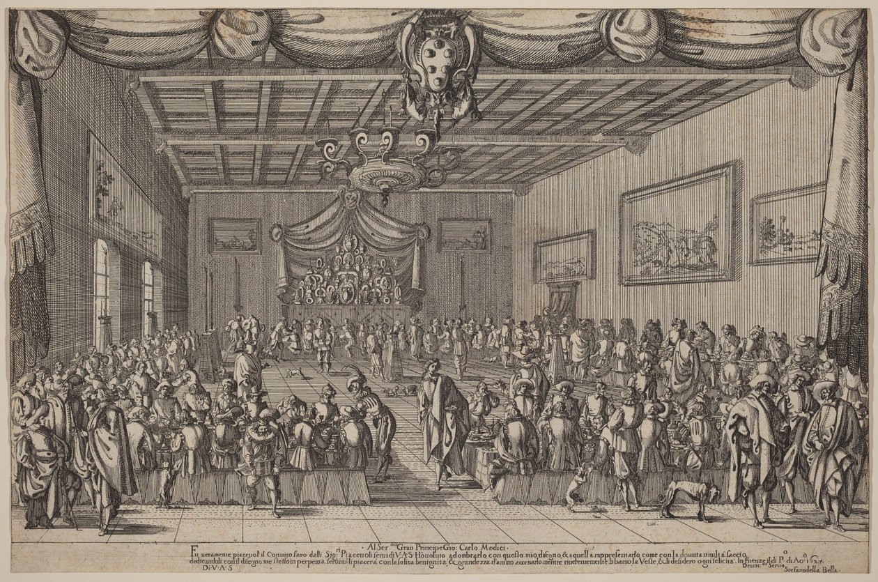 Das Bankett der Piacevoli von Stefano della Bella