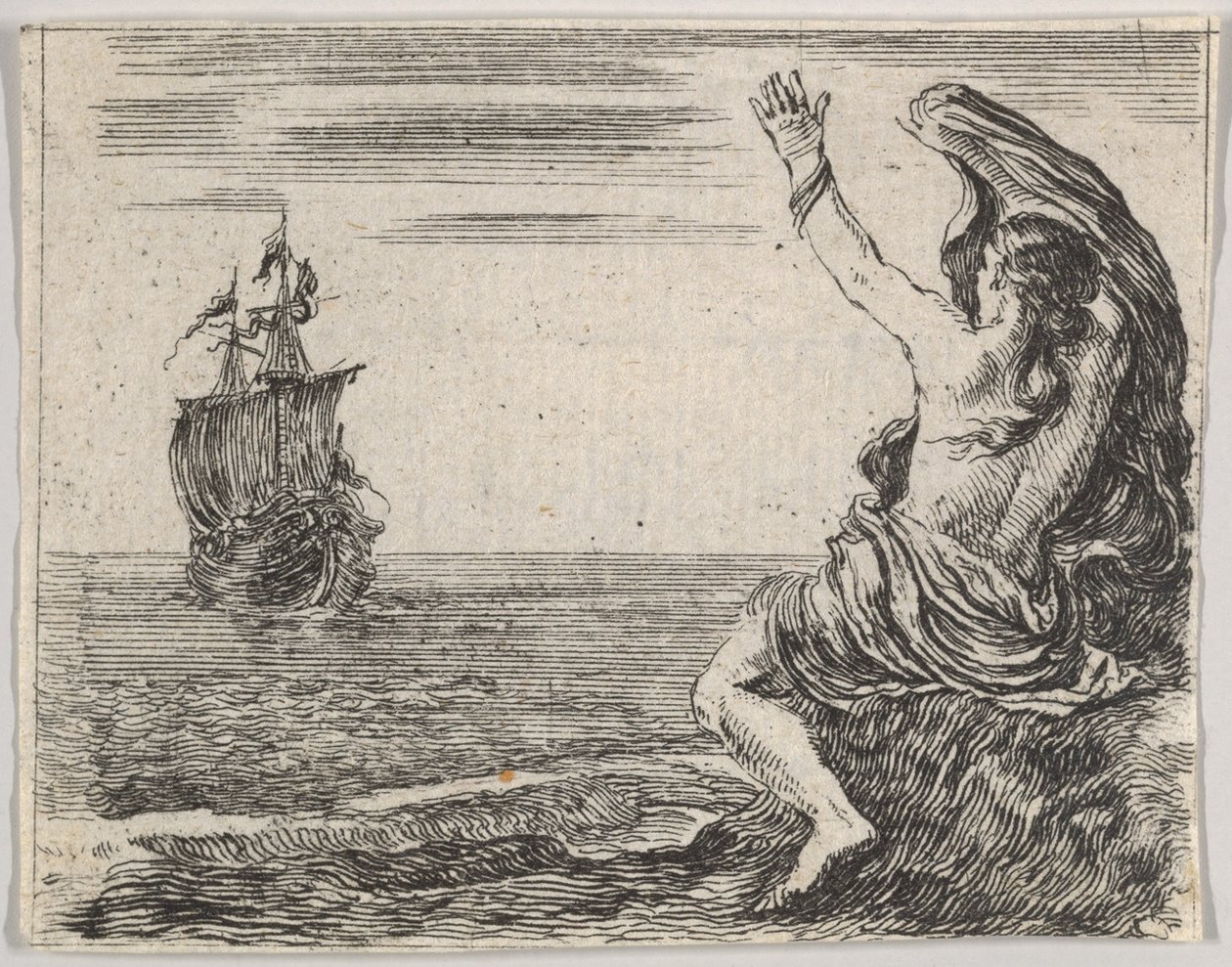Theseus und Ariadne, aus Spiel der Mythologie, 1644 von Stefano della Bella