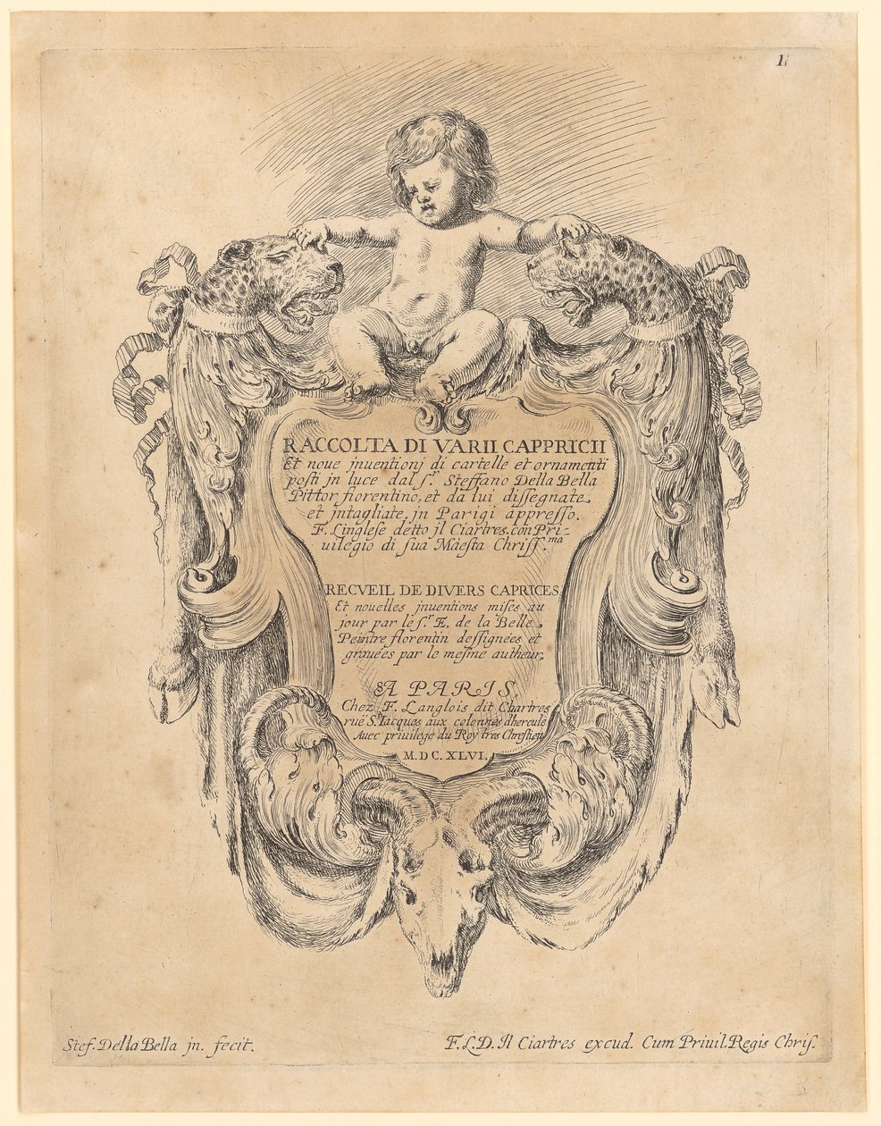 Titelblatt von Stefano della Bella