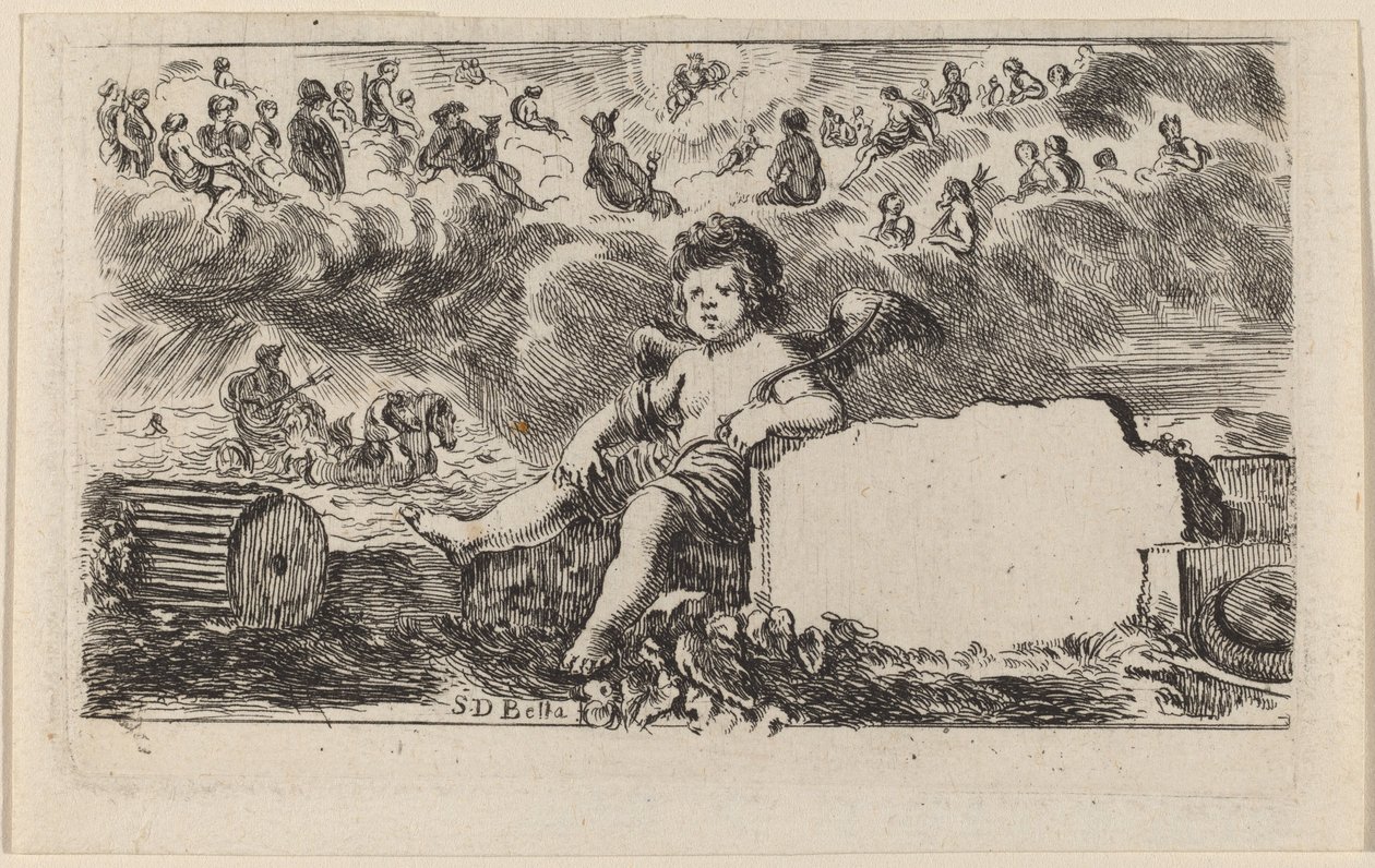 Titelseite für Jeu des Mythologie, 1644 von Stefano della Bella