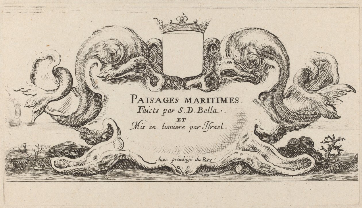 Titelseite für "Paysages maritimes" von Stefano della Bella