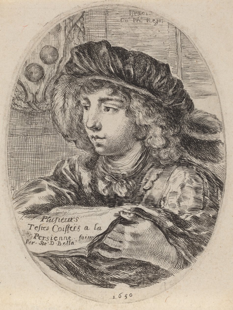 Titelseite für Plusieurs Testes Coiffées à la Persienne, 1650 von Stefano della Bella
